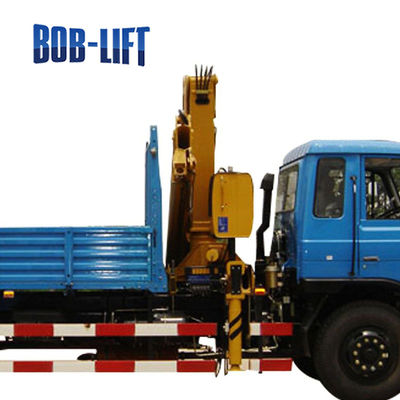 quality  Jib Crane 6 Ton Telescopic Boom Truck Mounted Crane Yellow Winch Hydraulic Electric factory